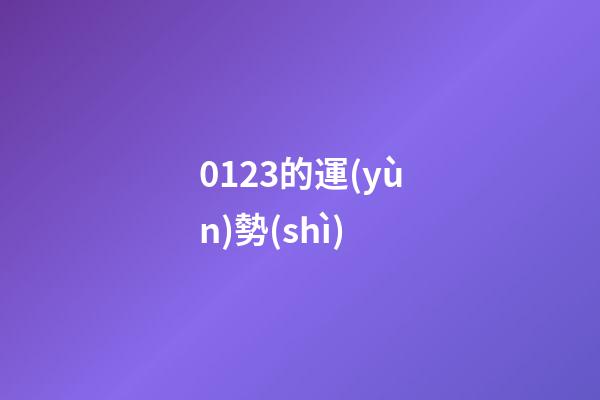 0123的運(yùn)勢(shì) (0121什么星座)-第1張-觀點(diǎn)-玄機(jī)派